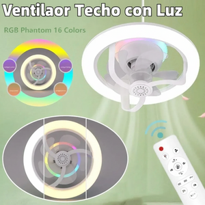 🌬️💡 Ventilador con Luz LED RGB 360° – Iluminación Inteligente y Frescura en un Solo Producto