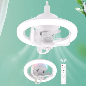 🌬️💡 Ventilador con Luz LED RGB 360° – Iluminación Inteligente y Frescura en un Solo Producto